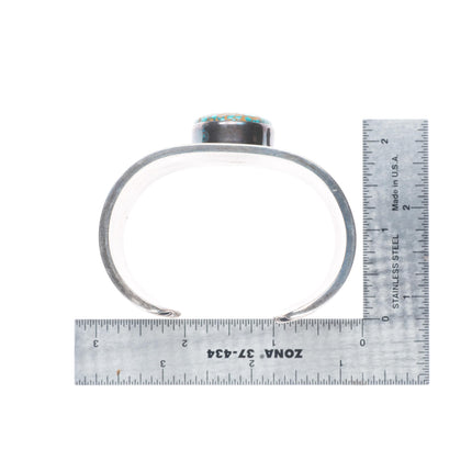 6.5" Indian Mountain Turquoise sterling silver cuff bracelet Tony Sanchez Isleta