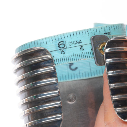 6.5" Indian Mountain Turquoise sterling silver cuff bracelet Tony Sanchez Isleta