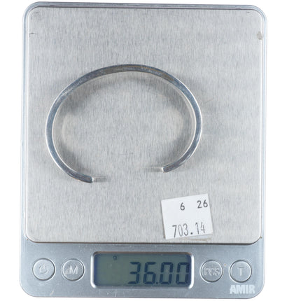 6.25" Donald Douglas Navajo sterling silver black jade, tigers eye cuff bracelet