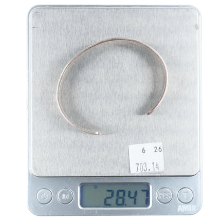 7" vintage Hopi Overlay Lizards cuff bracelet sterling silver