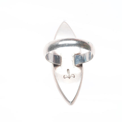 sz7.5 Frank Vacit Zuni sterling silver turquoise inlay long ring