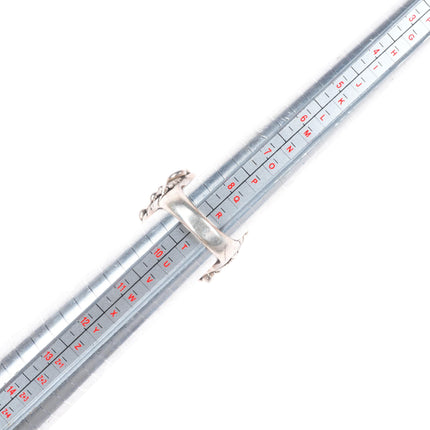 sz9 big vintage Navajo sterling silver malachite men's ring