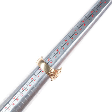 sz11 14k gold natural diamond vintage nugget men's ring