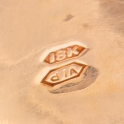 7" Heavy vintage Chinese 18k gold auspicious symbols link bracelet