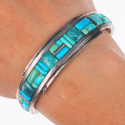 6.25" southwestern sterling silver Desert Rose Trading turquoise cuff bracelet