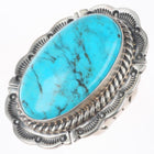 sz5.5 Big Navajo Running Bear Shop sterling silver and turquoise ring