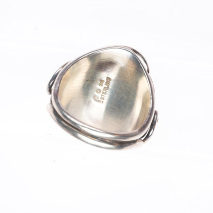 sz10 Vintage Carol Felley Southwestern sterling silver ring with nice turquoise