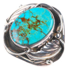 sz10 Vintage Carol Felley Southwestern sterling silver ring with nice turquoise