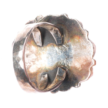 sz5.5 Vintage Zuni sterling silver satellite cluster turquoise ring