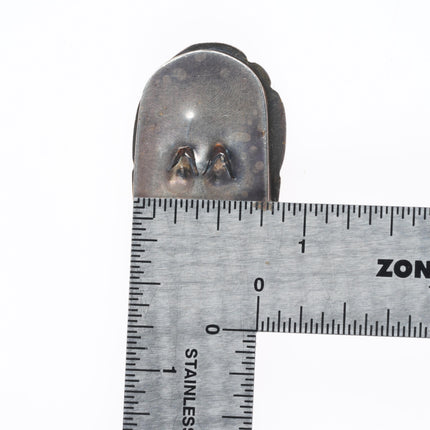 Harry Morgan Navajo sterling silver 1" dee stamped ranger belt buckle set