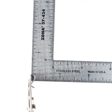 Big vintage Willie Yazzie Navajo sterling silver geometric pendant/pin-brooch