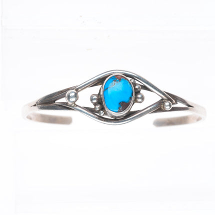 6.2" Vintage Bisbee Bob turquoise sterling silver cuff bracelet
