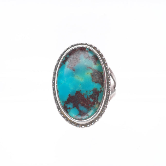 sz6 Vintage southwestern sterling by carpenter high grade turquoise ring