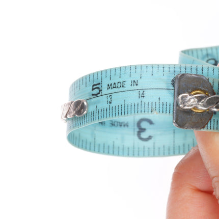 6:-6.5" Vintage Zuni sterling silver snake eye turquoise row cuff bracelet lot