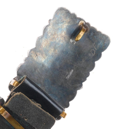 33" Vintage Navajo sterling silver turquoise nugget cluster concho belt