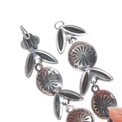 30.5" c1940's Vintage Navajo/Fred Harvey sterling silver turquoise concho belt