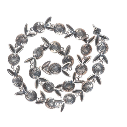 30.5" c1940's Vintage Navajo/Fred Harvey sterling silver turquoise concho belt