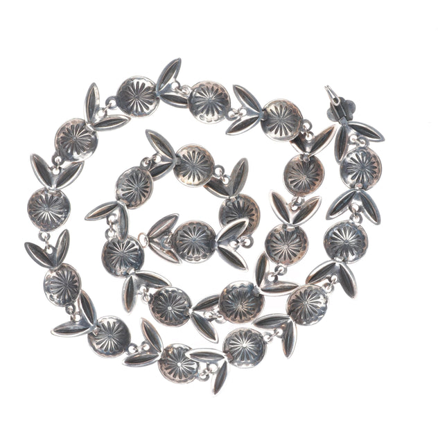 30.5" c1940's Vintage Navajo/Fred Harvey sterling silver turquoise concho belt