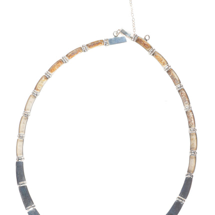 Calvin Begay Navajo sterling silver Pueblo Night Sky Necklace and Earing set