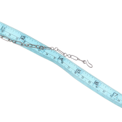 vintage Zuni sterling silver petit point/snake eye turquoise necklace