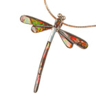 Na Na Ping Yaqui sterling silver ammolite dragonfly pendant/pin brooch