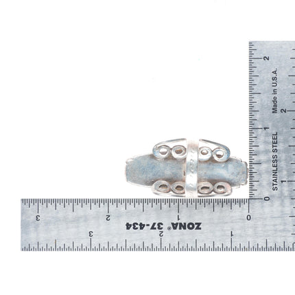 sz8.5 Vintage Native American sterling silver Lacy Agate pink/purple/white ring