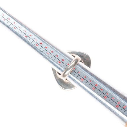 sz9 Big vintage Navajo sterling silver rope bezel ring with nice turquoise