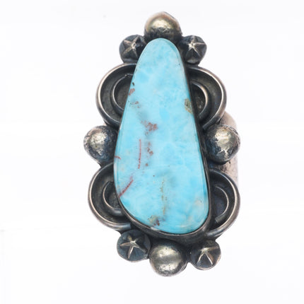 sz12 heavy Chimney Butte Navajo Larimar sterling silver men's ring
