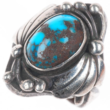 sz6.5 Vintage Navajo sterling silver high grade turquoise ring