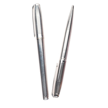 Prestige Ballpoint Pen set S.T. Dupont Fidelio Palladium Wavy Pattern