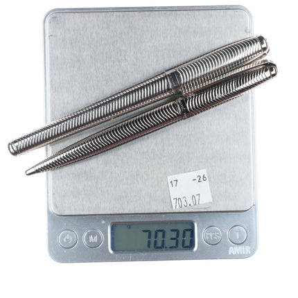 Prestige Ballpoint Pen set S.T. Dupont Fidelio Palladium Wavy Pattern