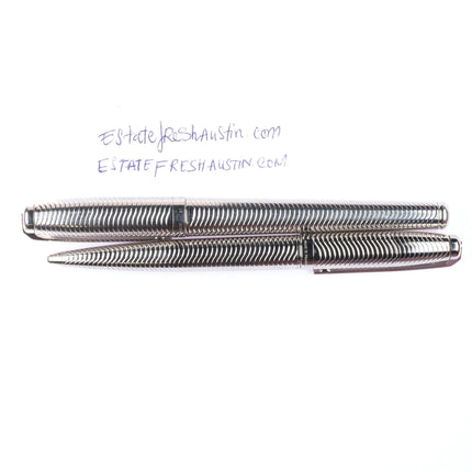 Prestige Ballpoint Pen set S.T. Dupont Fidelio Palladium Wavy Pattern