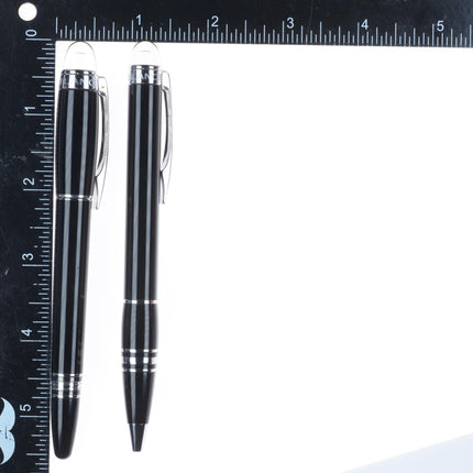 German Montblanc Black Resin Starwalker Ballpoint Pen set