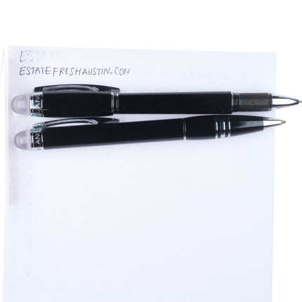 German Montblanc Black Resin Starwalker Ballpoint Pen set