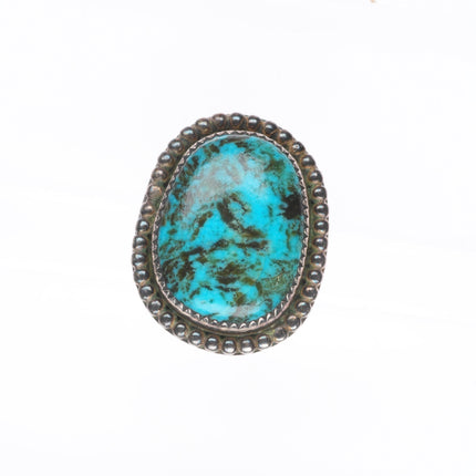 sz6 vintage Navajo sterling silver ring with nice turquoise