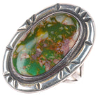 sz7 vintage Piaso Navajo sterling silver green turquoise quartz matrix ring