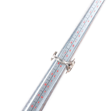 sz8 vintage Zuni sterling silver flush inlay turquoise flower ring