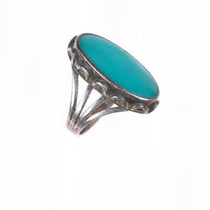 sz7.5 c1940's Garden of the Gods Gem Silica Native American sterling silver ring