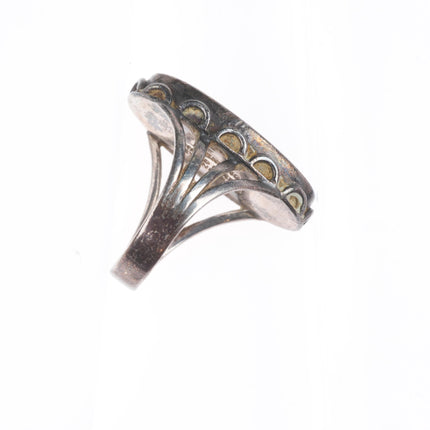 sz7.5 c1940's Garden of the Gods Gem Silica Native American sterling silver ring