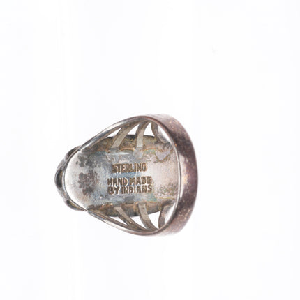 sz7.5 c1940's Garden of the Gods Gem Silica Native American sterling silver ring