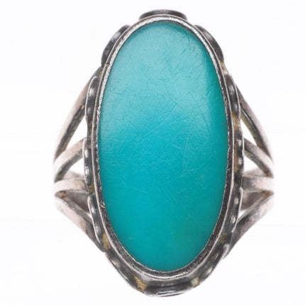 sz7.5 c1940's Garden of the Gods Gem Silica Native American sterling silver ring