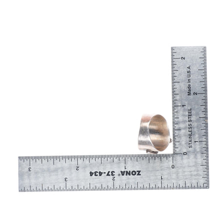 sz8 Marie Yazzie-Atkinson Trading Post Navajo sterling silver turquoise ring