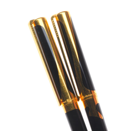 S.T. Dupont French Art Nouveau Fountain Pen and rollerball 18k gold nib
