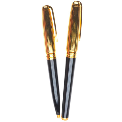 S.T. Dupont French Olympio Black with Gold Cap Rollerball Pens