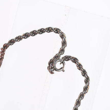 Henry & Linda Barber Navajo big vintage sterling silver American eagle pendant