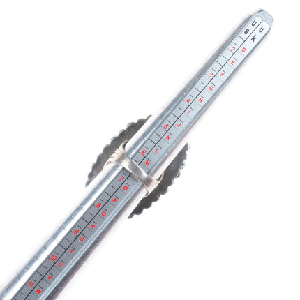 sz7 Big vintage Navajo sterling silver fancy edge turquoise ring