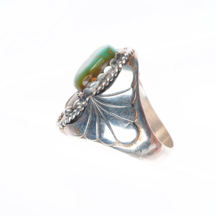 sz10.5 Kevin Yazzie Navajo Royston turquoise sterling silver men's ring