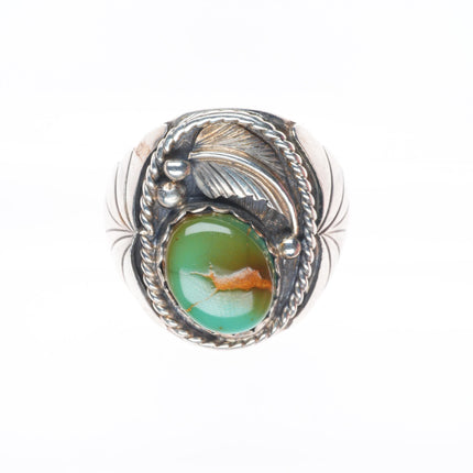 sz10.5 Kevin Yazzie Navajo Royston turquoise sterling silver men's ring