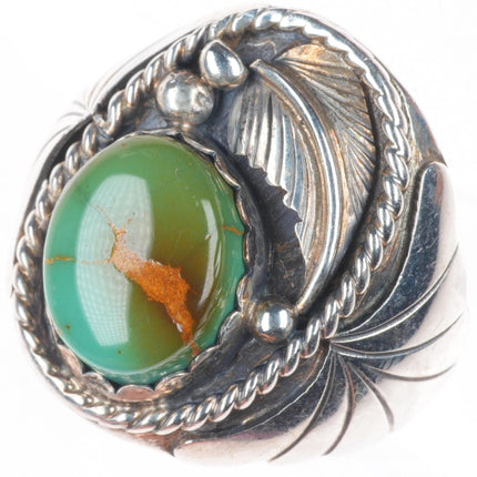 sz10.5 Kevin Yazzie Navajo Royston turquoise sterling silver men's ring