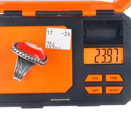 sz10.5 Vintage Kabana southwestern Sterling silver #3 Pool ball ring